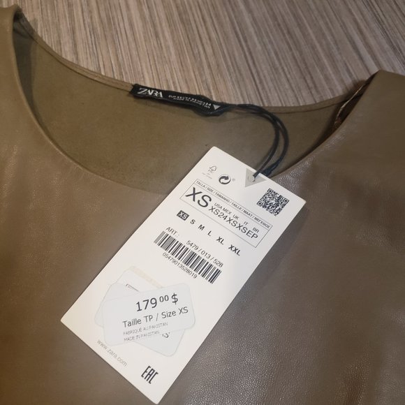 Zara Real Leather Mini Dress - Picture 8 of 8